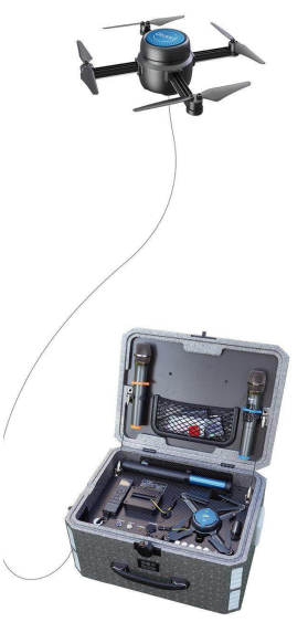 G2LS Sistema portátil de dron con cable para iluminación y transmisión